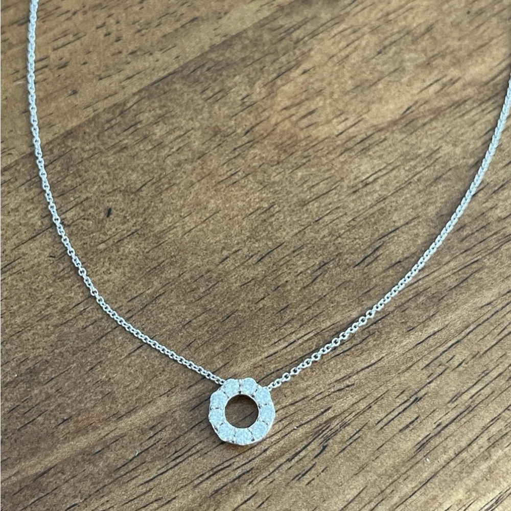Bloomingdale's Fine Collection Diamond Circle Pendant Necklace in 14K White Gold